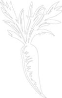 carrot outline silhouette vector