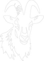 goat   outline silhouette vector