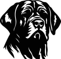 Mastiff   black silhouette vector