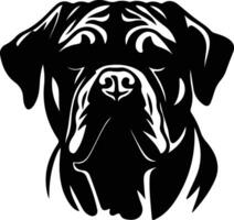 Dogue de Bordeaux  silhouette portrait vector