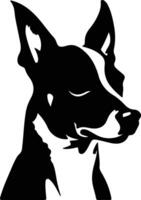 Toy Fox Terrier  silhouette portrait vector