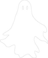 Ghost outline silhouette vector