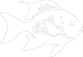 sunfish   outline silhouette vector
