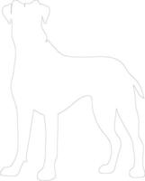 Great Dane  outline silhouette vector