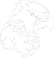 harpy eagle  outline silhouette vector