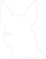 Doberman Pinscher outline silhouette vector