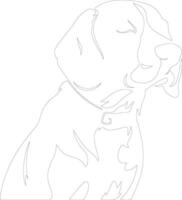 beagle  outline silhouette vector