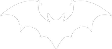 fruit bat   outline silhouette vector