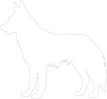 Belga tervuren contorno silueta vector