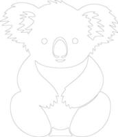 koala outline silhouette vector