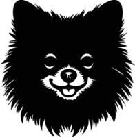 Pomeranian  silhouette portrait vector