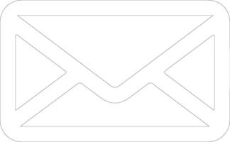 Mail icon  outline silhouette vector