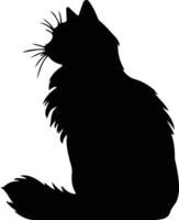 Birman Cat  black silhouette vector