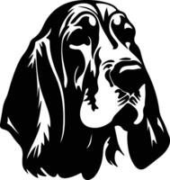 bloodhound  silhouette portrait vector