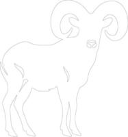 bighorn sheep  outline silhouette vector