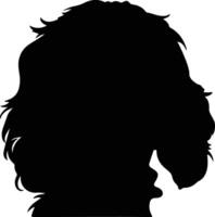 Cockapoo  silhouette portrait vector