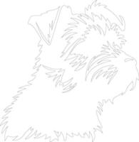 Norfolk Terrier  outline silhouette vector