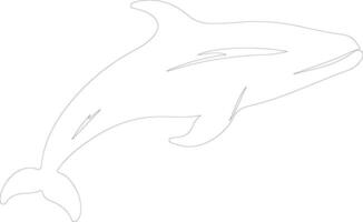 northern right whale  outline silhouette vector