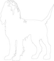 Spinone Italiano outline silhouette vector