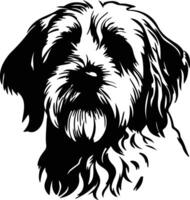 Dandie Dinmont Terrier  silhouette portrait vector