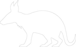 aardvark outline silhouette vector