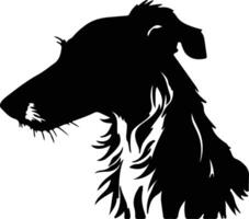 Borzoi  silhouette portrait vector