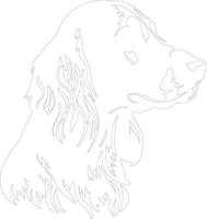 Irish Setter  outline silhouette vector