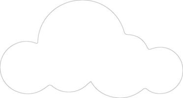 Cloud icon  outline silhouette vector