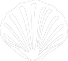 bivalve  outline silhouette vector