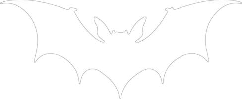 vampire bat  outline silhouette vector