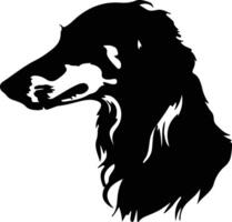 Borzoi   black silhouette vector