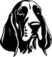 Basset Hound  silhouette portrait vector