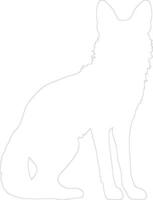 coyote outline silhouette vector