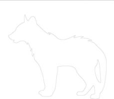 Tasmanian tiger   outline silhouette vector