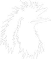 rockhopper penguin   outline silhouette vector