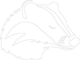 badger  outline silhouette vector