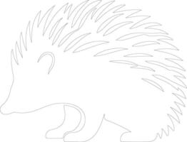 echidna outline silhouette vector