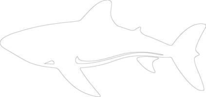 whale shark  outline silhouette vector