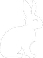 Conejo contorno silueta vector