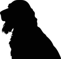 Field Spaniel    black silhouette vector