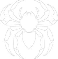 artrópodo contorno silueta vector