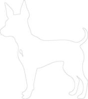 Toy Manchester Terrier outline silhouette vector