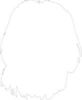 Lhasa apso  outline silhouette vector