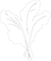 chard  outline silhouette vector