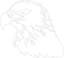 bald eagle  outline silhouette vector