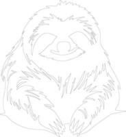 sloth    outline silhouette vector