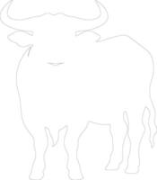 ox  outline silhouette vector