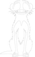 meerkat  outline silhouette vector