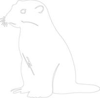 river otter    outline silhouette vector