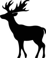 Comet one of Santas reindeer black silhouette vector